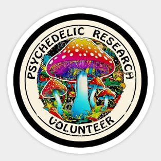 Psychedelic Mushroom | Psychedelic Research Volunteer Sticker